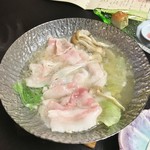 飛鳥荘 - しゃぶしゃぶですが、まとめて投入しちゃいましたｗ