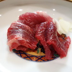 鮨松榮 - ミンク食べ比べ（赤肉・尾肉・鹿の子）