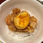 旬彩天 つちや - かき揚げ丼黄身がとろり