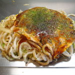 じゃけんnou - 広島お好み焼き肉玉うどん(もちトッピング)