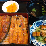 うなぎ屋 源内 - うな重(上)鰻1本(肝吸い・うざく付き)(2900円)