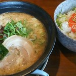 二十四代目哲麺 - めんたい丼セット ￥750