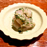 富小路 やま岸 - 小皿：甘海老のなめろう風