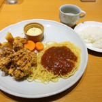 ベビーフェイス - からあげ＆パスタランチ　￥1166