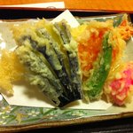 手打そば やっこ - 天麩羅アップ