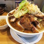 ラーメンにっこう - 豚Wラーメン大 麺400g 豚マシ豚マシ豚マシ脂マシマシ野菜マシ（限定）