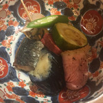 蕎麦 流石 - 夏野菜の炊き合わせ
                                