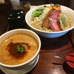 麺屋あごすけ - 甘海老つけ麺 H29年8月末までの限定メニュー