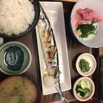 さわら - 刺身と新さんま定食