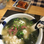 三馬力＋1/2 - クッパ、旨味がたっぷり。キムチを入れて。