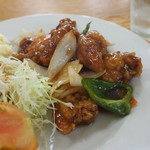 中華 軽食 李花 - 酢豚アップその１