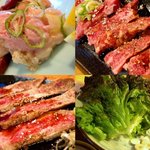 焼肉葉山 神戸三田牛 - “ホルモン、ハラミ、上カルビ、サンチュ”