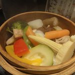 ダイニング万葉 - 有機野菜のせいろ蒸し