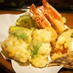 すし処 錦 - 天ぷら盛り合わせ