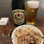 神七 - 肉豆腐&瓶ビール