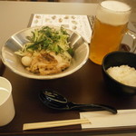 京都千丸 しゃかりき むらさき - フードコートではこのようにセットで出てきます。