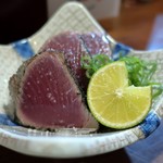 炭火焼 みや澤 - 鰹の藁焼き塩タタキ、少々、