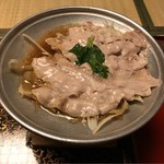 山屋蒼月 - 上州麦豚の柳川風鍋。