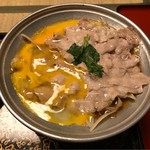 山屋蒼月 - 上州麦豚の柳川風鍋。