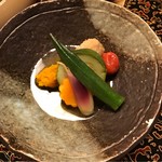 山屋蒼月 - 夏野菜の冷やし鉢。