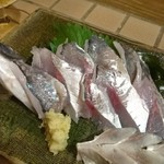 味処 清水 - 鯵刺と小肌