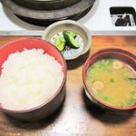 すき焼き　はやし - ライスセット。300円＋税