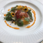 ヴェルフォンセ - オードヴル 旬野菜のゼリー寄せ ドーム仕立て☆★★☆グレープフルーツ風味