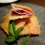 （2017/7月）「獺祭酒粕と生ハムのハムカツ」