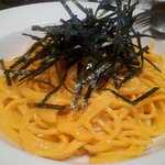 練りウニと明太子のパスタ