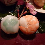 祇園 さゝ木 - エビとイカの小さな寿司