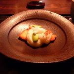 祇園 さゝ木 - 焼き物のお皿が、素敵！　サーモン