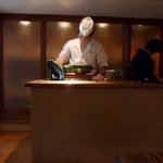 祇園 さゝ木 - 混ぜて、お茶碗に入れてくれます