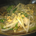 アドゥマン - 豚肉と青菜の炒めアップ