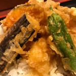 やじろべえ - ミニ天丼大盛り