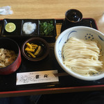 手造りうどん 楽々 - 生醤油定食(冷)