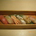 廻転とやま鮨 - 柳はちめを加えて６貫