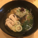 饗 くろ喜 - 夏麺第8弾 鮎と松茸の塩そば（饗 くろ㐂） 2017.8