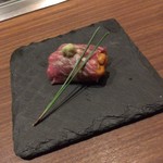 くずし鉄板 あばぐら - 黒毛和牛うに巻き