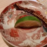 おおがみ - 2017/8 鰯の刺身からの骨唐揚げ！カボスで絶妙。