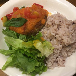 カフェ ソラーレ - 夏野菜のトマトおろしハンバーグ 880円（税込）