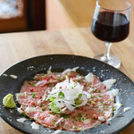 Japanese-style lamp meat carpaccio