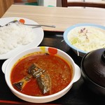 松屋 - 麻婆カレー（小ライス）セットのライスがモチモチでとても美味しいお米でした