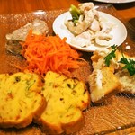 シャンパン食堂 - 前菜の盛り合わせ5種