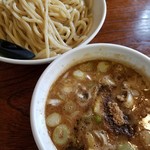 麺屋CHIKUWA - 鶏濃厚秋走り煮干し節つけめん(大盛)