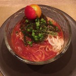 お箸で食べる和フレンチ　波波 - ブイヤベース風　シラスのトマト素麺