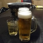 島田屋 - ビールと梅酒で乾杯！