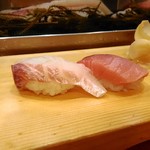 末廣鮨 - 最初の8貫と巻物