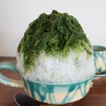 瑠庵 島色 - 抹茶みるくぜんざい（800円）