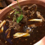老北京 火鍋料理 蝎子王 - 羊蝸子マーラー濃厚スープ2人前