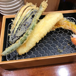 Tempura Meshi Fukumatsu - 茄子・いんげん・かぼちゃ・烏賊